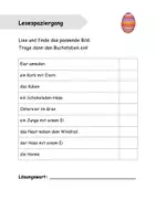 Vorschau - Arbeitsblätter - Lesespaziergang Ostern - 1. Klasse - 3-fach differenziert - Seite 1