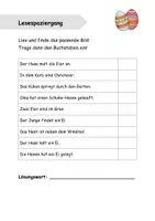 Vorschau - Arbeitsblätter - Lesespaziergang Ostern - 1. Klasse - 3-fach differenziert - Seite 2