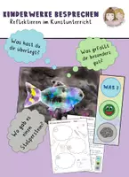 Vorschau - Arbeitsblätter - Reflexion im Kunstunterricht | Kinderbilder besprechen - Deckblatt