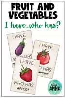 Aperçu - Jeux - Fruits and Vegetables I HAVE...WHO HAS? GAME - Page de couverture