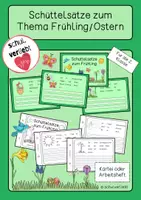 Vorschau - Arbeitsblätter - Schüttelsätze zum Thema Frühling:Ostern - Deckblatt