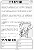 Vorschau - Arbeitsblätter - It's Spring! - Reading Comprehension (2-fach differenziert + Conversation Strips) - Seite 2