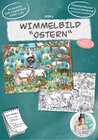 Vorschau - Mal- und Bastelvorlagen - Wimmelbild Suchbild Bildkarte "Ostern" - Deckblatt