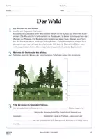 Vorschau - Arbeitsblätter - Arbeitsblatt »Der Wald« für die Grundschule - Deckblatt
