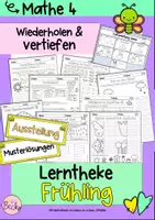 Vorschau - Arbeitsblätter - Lerntheke Frühling Mathe Klasse 4 - Deckblatt