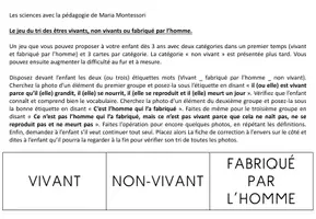 Aperçu - Apprentissages en autonomie - JEU DE TRI VIVANT NON VIVANT - Page 1