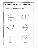 Vorschau - Arbeitsblätter - Arbeitsblätter zu den Grundlagen der Bruchrechnung - Hälfte / Viertel / Drittel - Seite 3