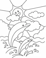 Aperçu - Matériel pour travaux manuels / dessin - Coloriages Dauphin - Page de couverture