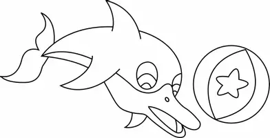 Aperçu - Matériel pour travaux manuels / dessin - Coloriages Dauphin - Page 3