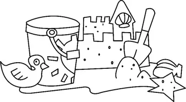 Aperçu - Matériel pour travaux manuels / dessin - Coloriages Château de sable - Page 2