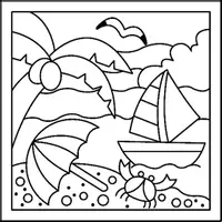 Aperçu - Matériel pour travaux manuels / dessin - Coloriages Mer - Page 1