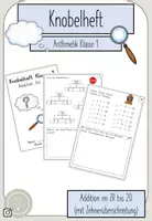 Vorschau - Arbeitsblätter - Knobelheft Addition im ZR bis 20 - Material zur Differenzierung - Deckblatt