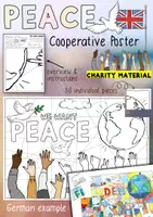 Vorschau - Mal- und Bastelvorlagen - Peace - Cooperative Poster - SPENDENAKTION Frieden Ukraine - Deckblatt