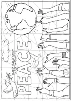 Vorschau - Mal- und Bastelvorlagen - Peace - Cooperative Poster - SPENDENAKTION Frieden Ukraine - Seite 1