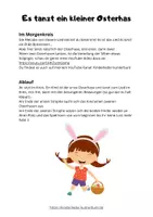 Vorschau - Merkblätter - Kinderlied {Es tanzt ein kleiner Osterhas} - Seite 1