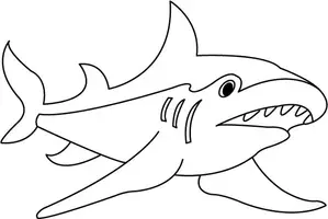 Aperçu - Matériel pour travaux manuels / dessin - Coloriages Requin - Page 1