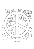 Vorschau - Mal- und Bastelvorlagen - Frieden / Peace: Ukraine Kunstprojekt; Malvorlagen; Pop Art - Seite 3