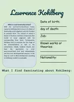 Aperçu - Feuilles d'exercices - Lawrence Kohlberg - Feuille de travail anglais - Page de couverture