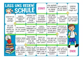 Vorschau - Stationenlernen - Schule Deutsch DAZ Sprechanlässe Fragen Brettspiel "Lass uns reden!" - Seite 1