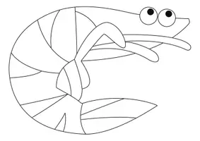 Aperçu - Matériel pour travaux manuels / dessin - Coloriage Crevette - Page de couverture