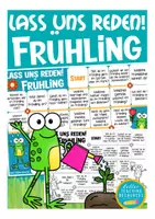 Vorschau - Spiele - Frühling Deutsch DAZ Sprechanlässe Fragen Brettspiel "Lass uns reden!" - Deckblatt
