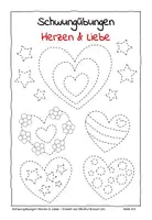 Vorschau - Arbeitsblätter - Schwungübungen Vorschule: Herzen und Liebe - Seite 2