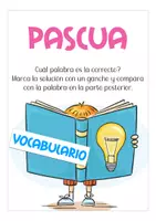 Aperçu - Jeux - Pascua clip cards Español/ Espagnol juego de vocabulario - Page 1