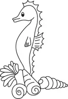 Aperçu - Matériel pour travaux manuels / dessin - Coloriages Hippocampe - Page 2