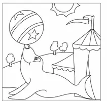 Aperçu - Matériel pour travaux manuels / dessin - Coloriage Phoque - Page de couverture