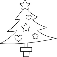 Aperçu - Matériel pour travaux manuels / dessin - Coloriages Sapin - Page 1
