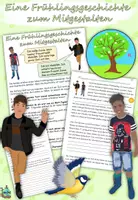 Aperçu - Feuilles d'exercices - Histoire de printemps à créer soi-même Allemand - Page de couverture