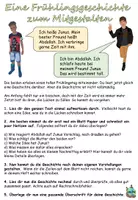Aperçu - Feuilles d'exercices - Histoire de printemps à créer soi-même Allemand - Page 1