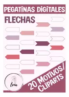Vista previa - Elementos para la creación de materiales - 20 flechas / cliparts / pegatinas digitales en rosa - Portada