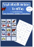 Vorschau - Spiele - Traffic: 13 Vokabelkärtchen zum Schreiben, Sprechen & Üben - Deckblatt