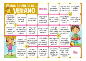 Vista previa - Juegos / Gamificación - VERANO "¡Vamos a hablar!" juego de mesa español para la primaria y E.L.E (español como lengua extranjera) - página 1