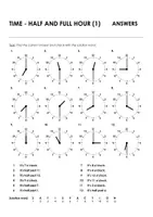 Aperçu - Feuilles d'exercices - TIME - HALF AND FULL HOUR (1) pour l'enseignement de l'anglais - Page 3