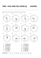 Aperçu - Feuilles d'exercices - TIME - HALF AND FULL HOUR (2) pour l'enseignement de l'anglais - Page 3