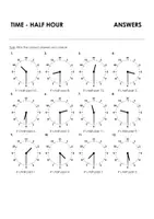 Aperçu - Jeux - TIME - HALF HOUR pour l'enseignement de l'anglais - Page 1