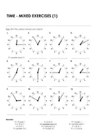 Aperçu - Jeux - TIME - MIXED EXERCISES (1) pour l'enseignement de l'anglais - Page de couverture