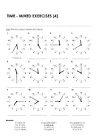 Aperçu - Feuilles d'exercices - TIME - MIXED EXERCISES (4) pour l'enseignement de l'anglais - Page de couverture