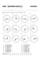 Aperçu - Feuilles d'exercices - TIME - QUARTER HOUR (1) pour l'enseignement de l'anglais - Page 3