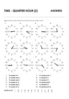 Aperçu - Feuilles d'exercices - TIME - QUARTER HOUR (2) pour l'enseignement de l'anglais - Page 3