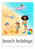 Aperçu - Présentation / Support pour le tableau - summer flash cards English / Anglais cartes illustrées - Page 3