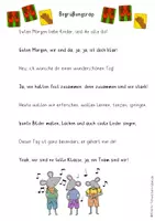 Vorschau - Arbeitsblätter - Begrüßungsrap, Begrüßung Grundschule, Ritual Schulalltag - Seite 2