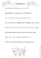 Vorschau - Arbeitsblätter - Begrüßungsrap, Begrüßung Grundschule, Ritual Schulalltag - Seite 3