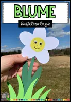 Vorschau - Mal- und Bastelvorlagen - Blume - Bastelvorlage (Fensterbild) - Deckblatt