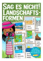 Vorschau - Spiele - Sag es nicht Landschaftsformen Spiel deutsch Sachunterricht Grundschule - Deckblatt