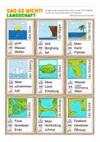 Vorschau - Spiele - Sag es nicht Landschaftsformen Spiel deutsch Sachunterricht Grundschule - Seite 1