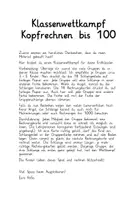 Vorschau - Präsentationen/Tafelbilder - Spiel: Kopfrechnen bis 100 Klassenwettkampf - Seite 1