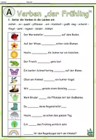 Aperçu - Feuilles d'exercices - Exercice sur les formes verbales "der Frühling" Allemand - Page 2
